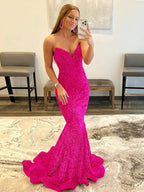 LAURYN |MERMAID SWEETHEART NECK SEQUINS PROM DRESS