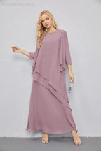 Mother of Bride Dresses with Open Front Lightweight Cardigan Formal Prom Gown  28081