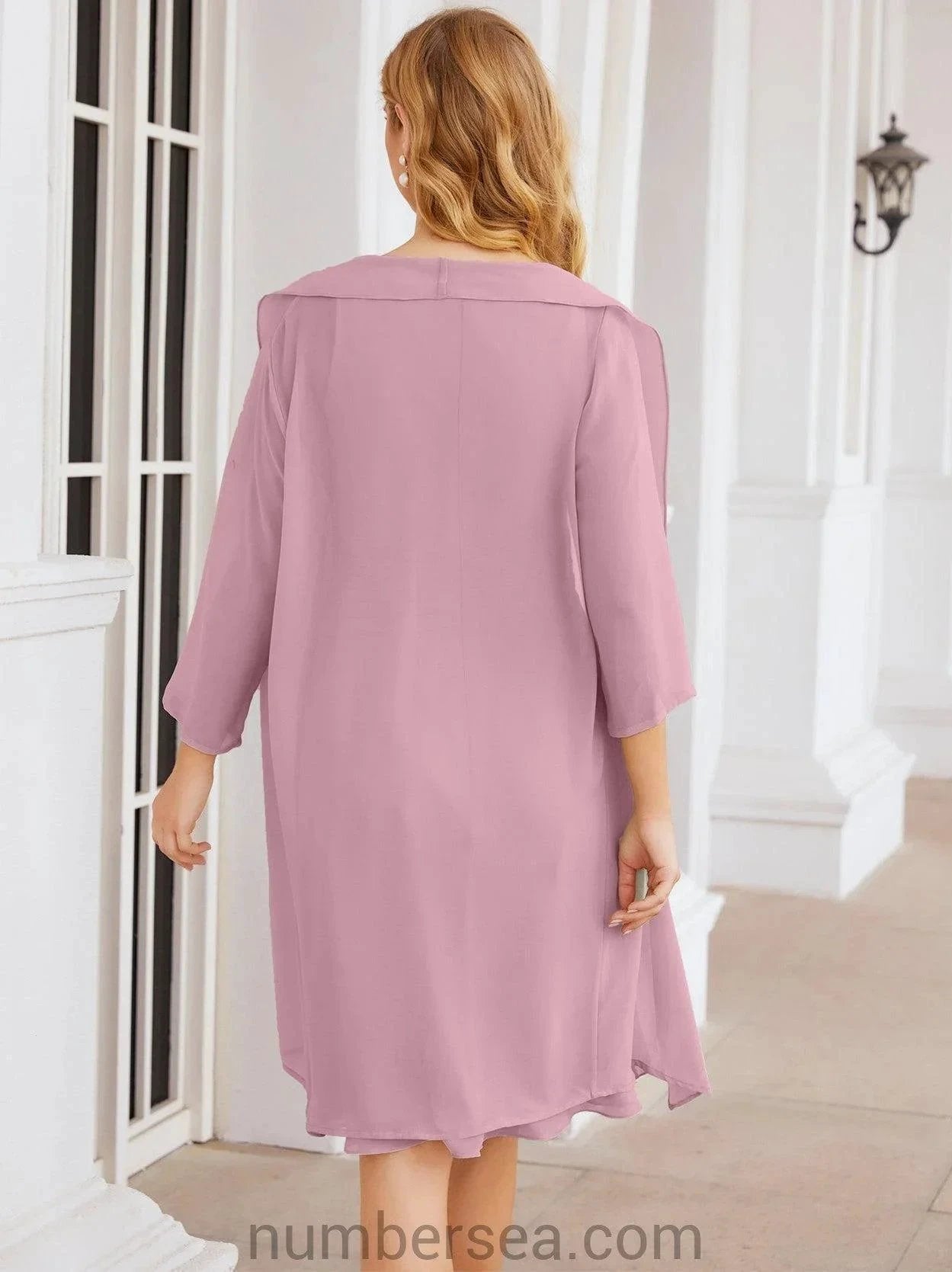 Sunnderly Mother of The Bride Dresses Prom Dress Casual Pleated Dress  SY28065