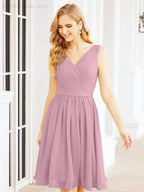 Numbersea Homecoming Dresses Knee Length Skirt V Back 28062