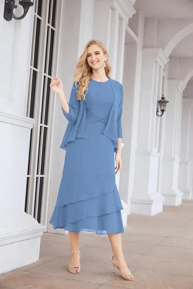 Sunnderly Two-Piece A-line Mother of The Bride Dress Formal Party Gown Dress SY28072