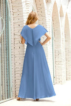 Numbersea  Mother of The Bride Dresses Plus Size V-Neck Floor Length Formal Prom Dress for Wedding Guest 28020