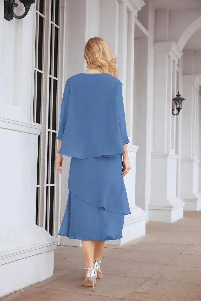 Sunnderly Two-Piece A-line Mother of The Bride Dress Formal Party Gown Dress SY28072