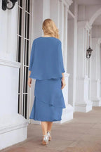 Sunnderly Two-Piece A-line Mother of The Bride Dress Formal Party Gown Dress SY28072
