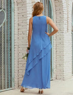 Chiffon Long Plus Size Mother of Bride Dresses Formal Bridesmaid Prom Gown SY28019