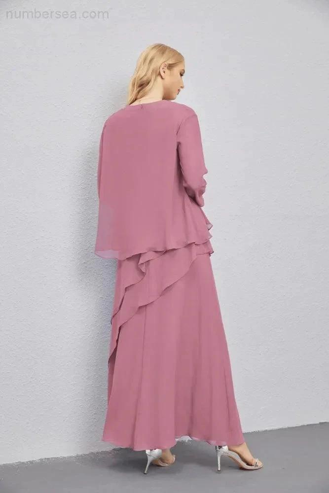 Mother of Bride Dresses with Open Front Lightweight Cardigan Formal Prom Gown  28081