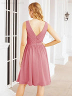 Numbersea Homecoming Dresses Knee Length Skirt V Back 28062