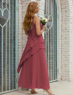 Chiffon Long Plus Size Mother of Bride Dresses Formal Bridesmaid Prom Gown SY28019
