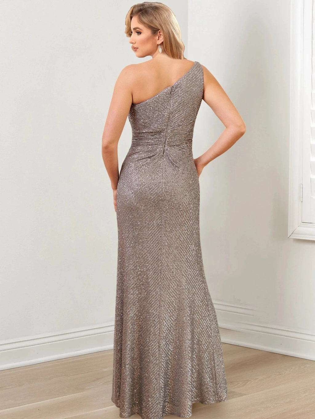 Sheath/Column One-Shoulder Floor-Length Mother of the Bride Dresses