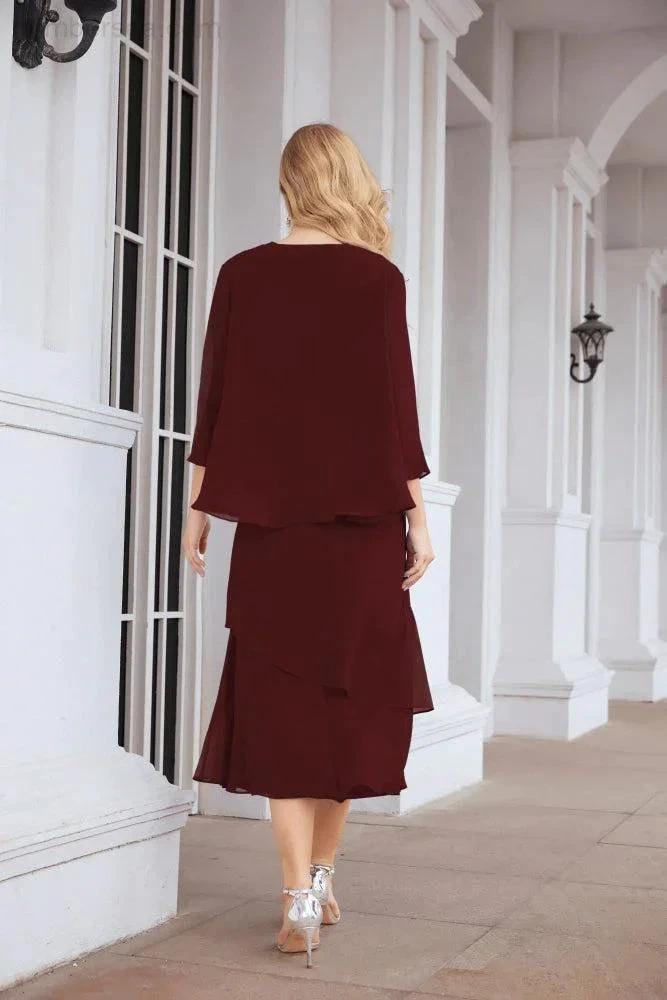 Sunnderly Two-Piece A-line Mother of The Bride Dress Formal Party Gown Dress SY28072