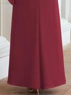Sunnderly Formal Party Gown Dress Long Mother of The Bride Dresses with Ruffle Cape SY28026