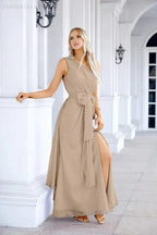 Ladies Chiffon One Shoulder Bridesmaid Evening Dress Wedding Party Evening Dress 28133