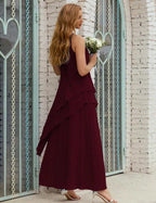 Chiffon Long Plus Size Mother of Bride Dresses Formal Bridesmaid Prom Gown SY28019