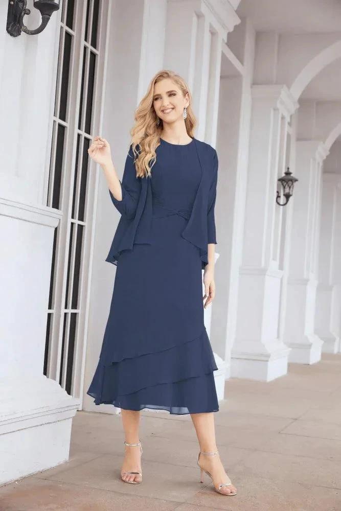 Sunnderly Two-Piece A-line Mother of The Bride Dress Formal Party Gown Dress SY28072