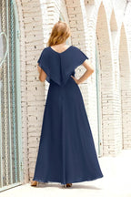 Numbersea  Mother of The Bride Dresses Plus Size V-Neck Floor Length Formal Prom Dress for Wedding Guest 28020
