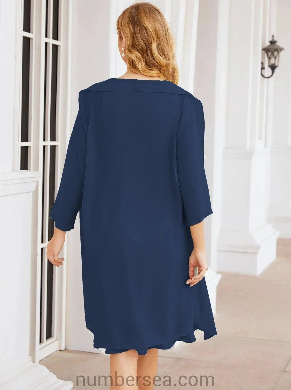 Sunnderly Mother of The Bride Dresses Prom Dress Casual Pleated Dress  SY28065
