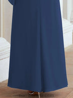 Sunnderly Formal Party Gown Dress Long Mother of The Bride Dresses with Ruffle Cape SY28026