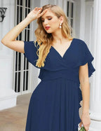 Numbersea Bridesmaid Dresses Backless Formal Prom Gowns for Evening Party Mother of The Bride Dress 28040
