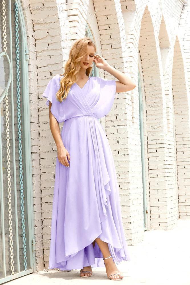Numbersea  Mother of The Bride Dresses Plus Size V-Neck Floor Length Formal Prom Dress for Wedding Guest 28020
