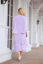 Sunnderly Two-Piece A-line Mother of The Bride Dress Formal Party Gown Dress SY28072