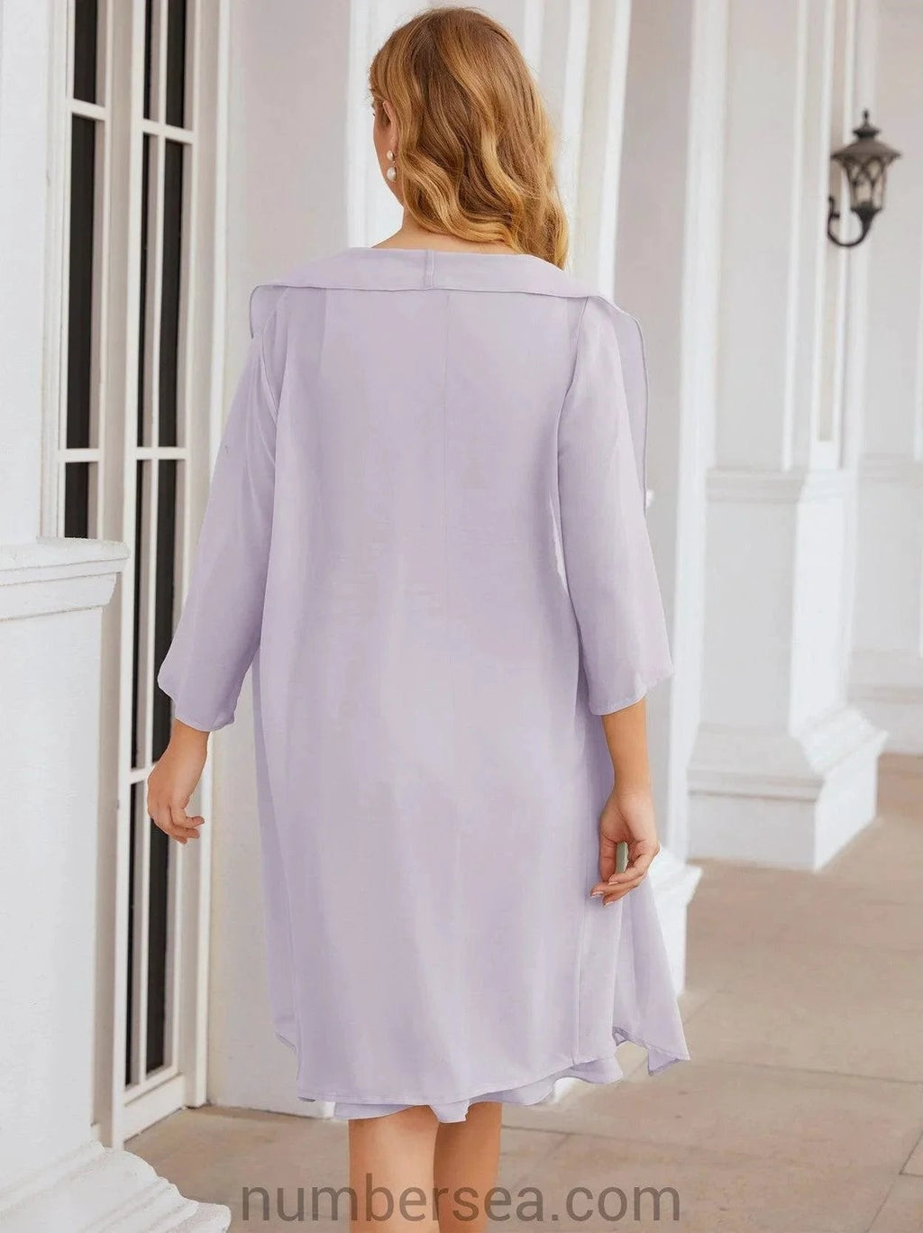 Sunnderly Mother of The Bride Dresses Prom Dress Casual Pleated Dress  SY28065