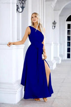 Ladies Chiffon One Shoulder Bridesmaid Evening Dress Wedding Party Evening Dress 28133