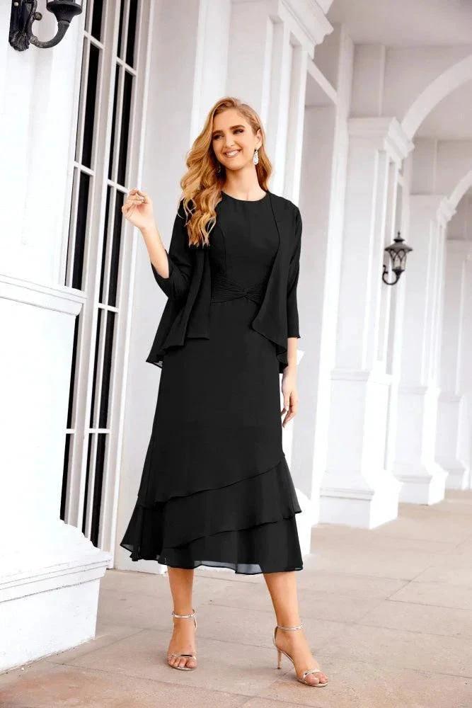 Sunnderly Two-Piece A-line Mother of The Bride Dress Formal Party Gown Dress SY28072