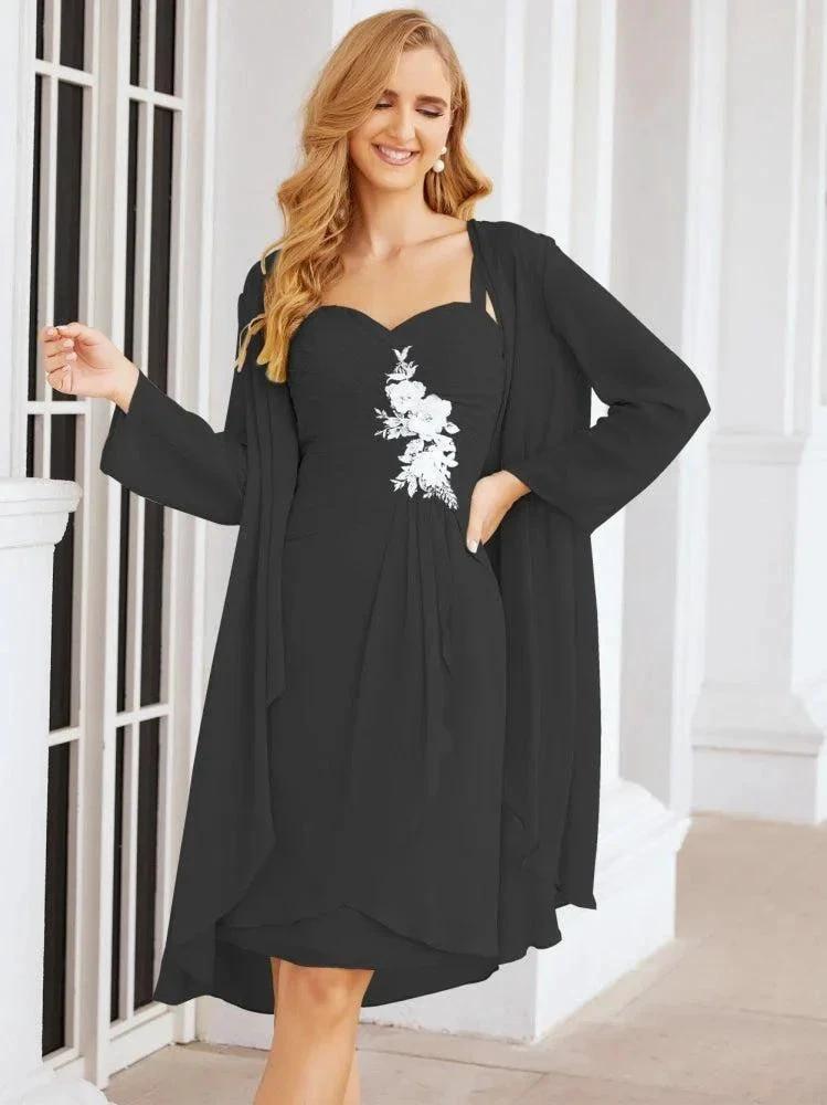 Sunnderly Mother of The Bride Groom Dresses Lace Appliques for Wedding Guest SY28066