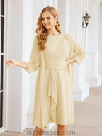 Sunnderly Mother of The Bride Dresses Prom Dress Casual Pleated Dress  SY28065