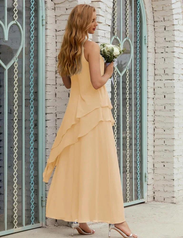 Chiffon Long Plus Size Mother of Bride Dresses Formal Bridesmaid Prom Gown SY28019