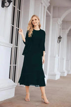 Sunnderly Two-Piece A-line Mother of The Bride Dress Formal Party Gown Dress SY28072