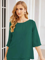 Sunnderly Elegant 2 Piece Mother of The Bride Dress Plus Size Pant Suits Ruffle Layers Sliver Housecoat SY28064