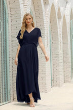 Numbersea  Mother of The Bride Dresses Plus Size V-Neck Floor Length Formal Prom Dress for Wedding Guest 28020