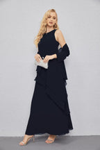 Mother of Bride Dresses with Open Front Lightweight Cardigan Formal Prom Gown  28081
