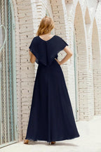 Numbersea  Mother of The Bride Dresses Plus Size V-Neck Floor Length Formal Prom Dress for Wedding Guest 28020