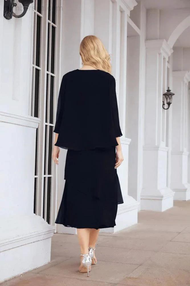 Sunnderly Two-Piece A-line Mother of The Bride Dress Formal Party Gown Dress SY28072