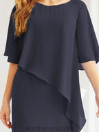 Sunnderly Formal Party Gown Dress Long Mother of The Bride Dresses with Ruffle Cape SY28026