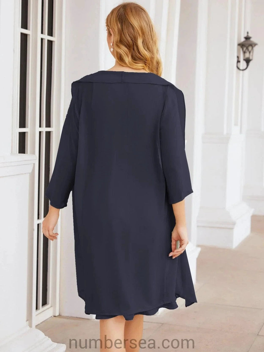 Sunnderly Mother of The Bride Dresses Prom Dress Casual Pleated Dress  SY28065