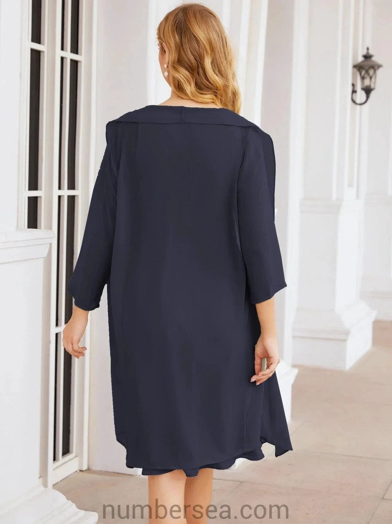 Sunnderly Mother of The Bride Dresses Prom Dress Casual Pleated Dress  SY28065