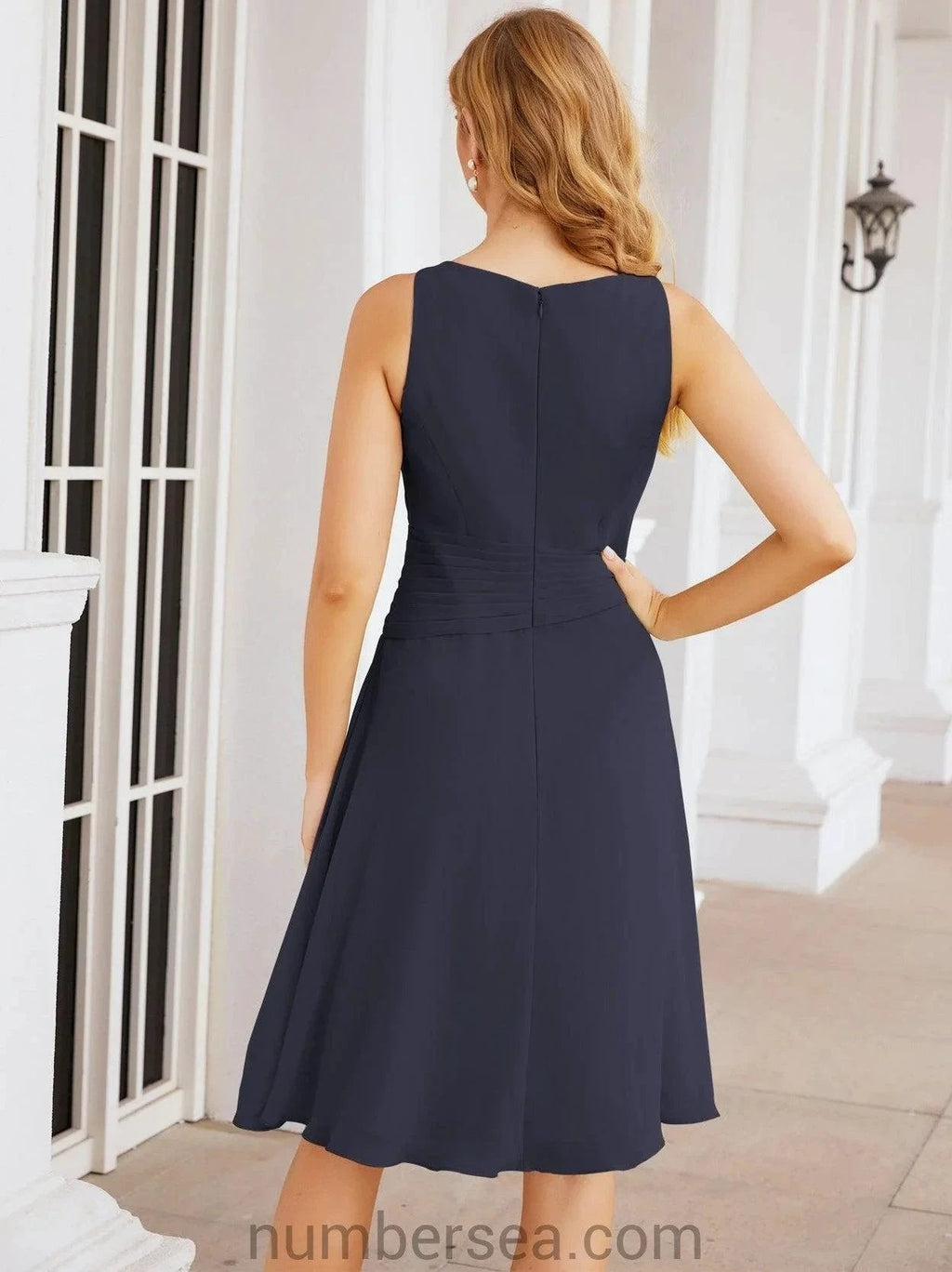 Sunnderly Mother of The Bride Dresses Prom Dress Casual Pleated Dress  SY28065