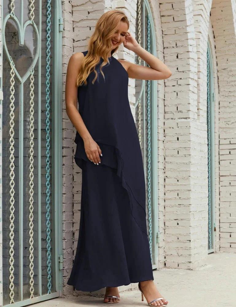 Chiffon Long Plus Size Mother of Bride Dresses Formal Bridesmaid Prom Gown SY28019