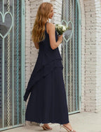 Chiffon Long Plus Size Mother of Bride Dresses Formal Bridesmaid Prom Gown SY28019