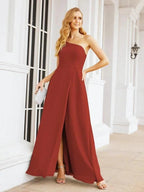 Numbersea Women's One Shoulder Formal Prom Gowns for Mother of The Bride Side Slit Bridesmaid Dresses 28052