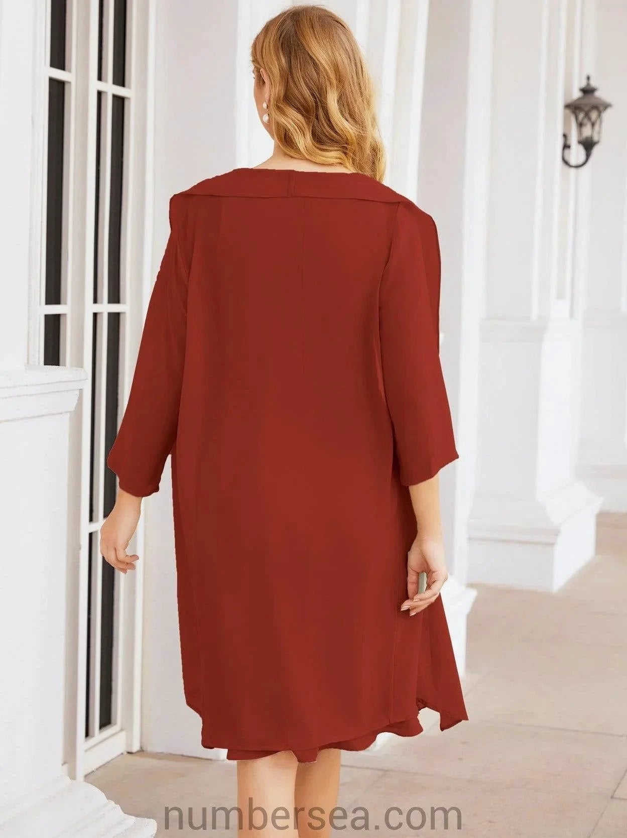 Sunnderly Mother of The Bride Dresses Prom Dress Casual Pleated Dress  SY28065