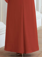 Sunnderly Formal Party Gown Dress Long Mother of The Bride Dresses with Ruffle Cape SY28026