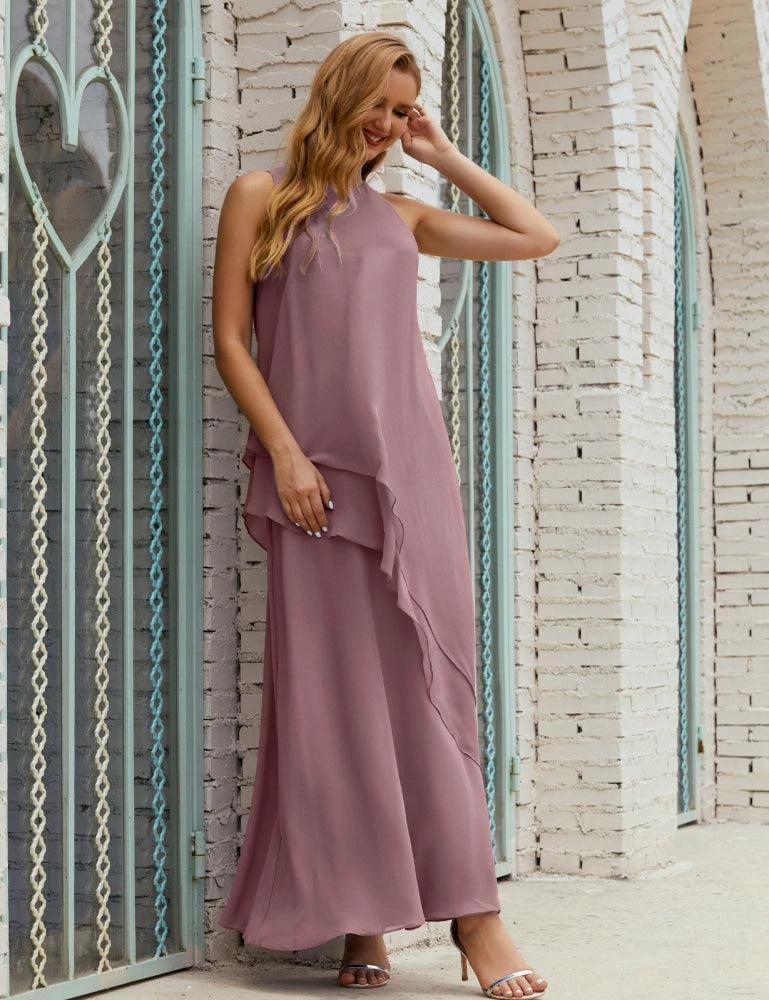 Chiffon Long Plus Size Mother of Bride Dresses Formal Bridesmaid Prom Gown SY28019