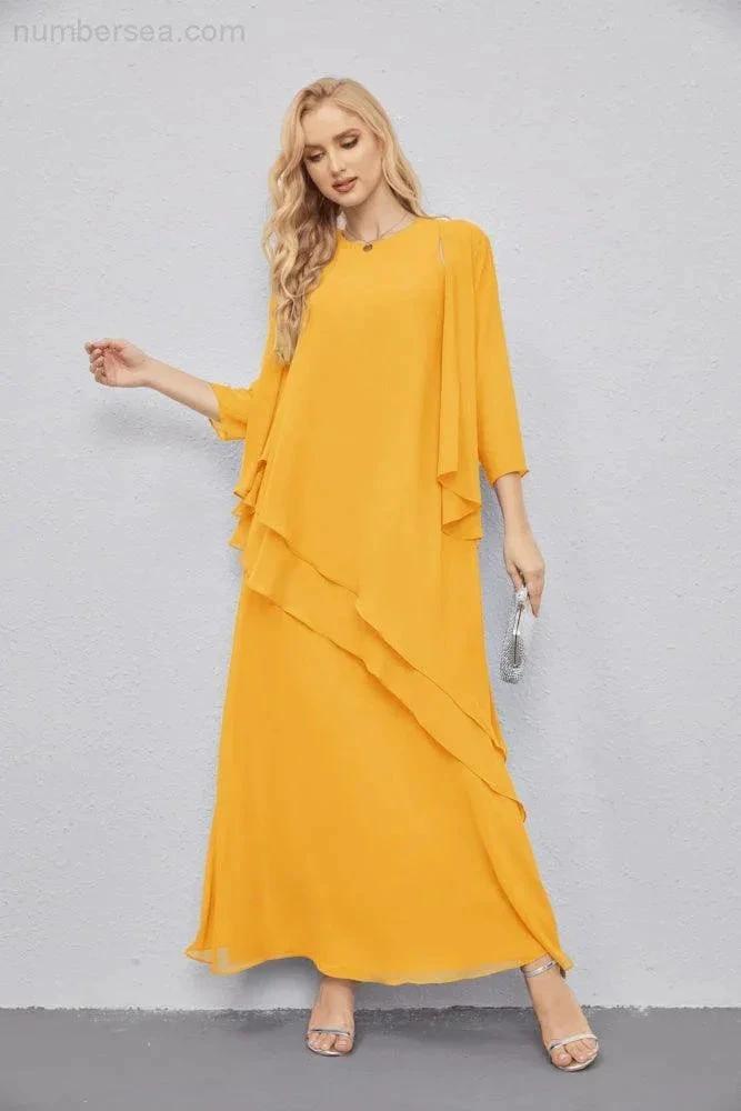 Mother of Bride Dresses with Open Front Lightweight Cardigan Formal Prom Gown  28081