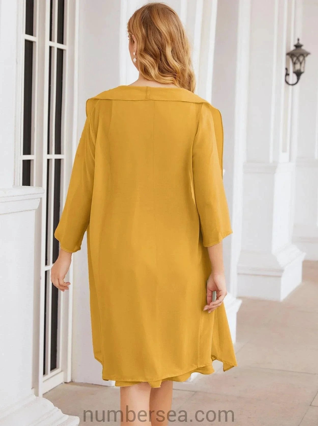 Sunnderly Mother of The Bride Dresses Prom Dress Casual Pleated Dress  SY28065