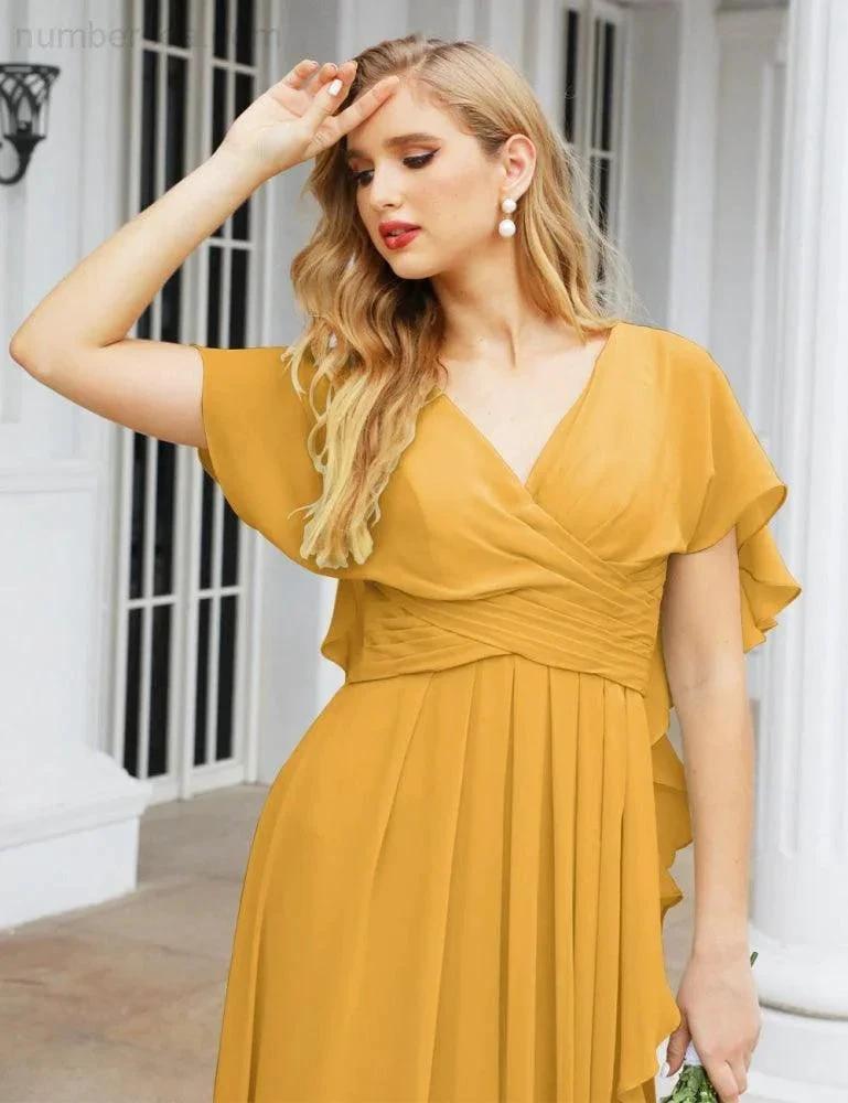 Numbersea Bridesmaid Dresses Backless Formal Prom Gowns for Evening Party Mother of The Bride Dress 28040