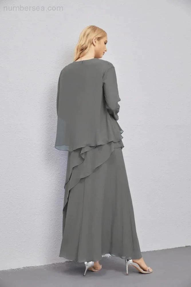Mother of Bride Dresses with Open Front Lightweight Cardigan Formal Prom Gown  28081